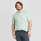 Men's Tall Standard Fit Short Sleeve Henley Shirt - Goodfellow & Co Green