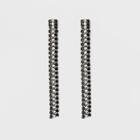 Linear Rhinestone Earrings - A New Day Black