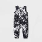 Baby Tie-dye Romper - Cat & Jack Dark Gray