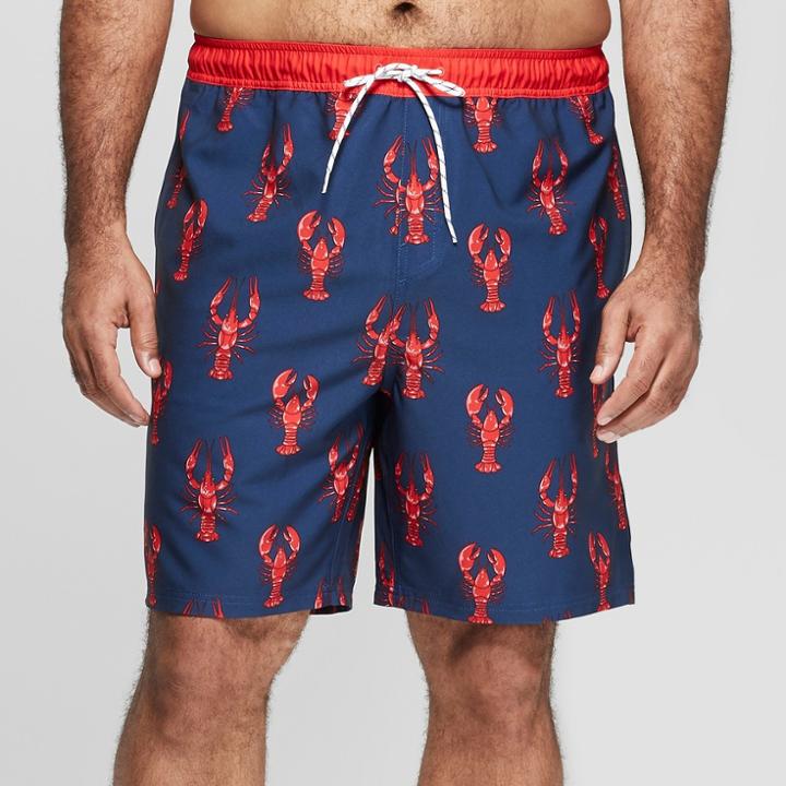 Men's Big & Tall 8 Long Volley Board Shorts - Goodfellow & Co Navy (blue)