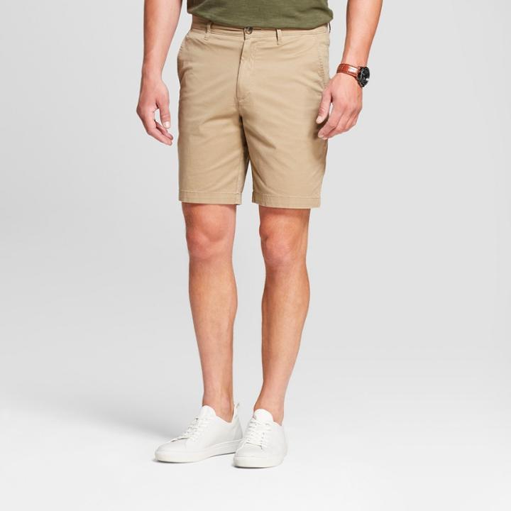 Target Men's 9 Linden Flat Front Chino Shorts - Goodfellow & Co Khaki (green)