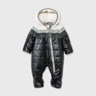 Baby Colorblock Puffer Snowsuit - Cat & Jack Black/gray Newborn
