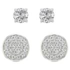 Target Stud Earrings Sterling And Stud Cubic Zirconia 2pk - A New Day