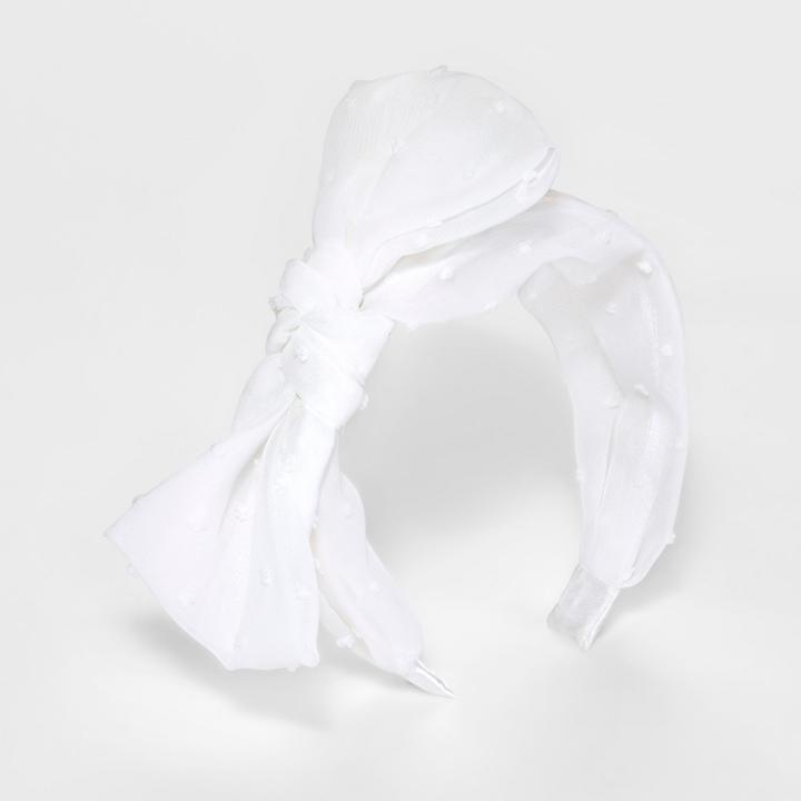 Girls' Chiffon Bow Headband - Cat & Jack White