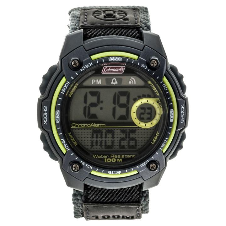 Men's Coleman Digital Sportwrap Watch - Gray/lime, Black