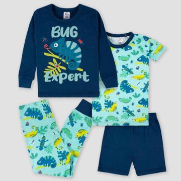 Gerber Toddler Boys' 4pc Bug Expert Snug Fit Pajama