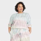 Women's Plus Size Leisure Sweatshirt - Knox Rose Tie-dye 1x, Multicolor Tie-dye