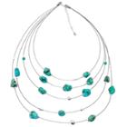 Distributed By Target Sterling Silver Turquoise Illusion Layered Necklace - Turquoise/silver ( 18), Turquoise/sterling