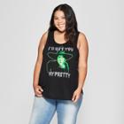 The Wizard Of Oz Women's Plus Size Wizard Of Oz Witch Graphic Tank Top (juniors') Black