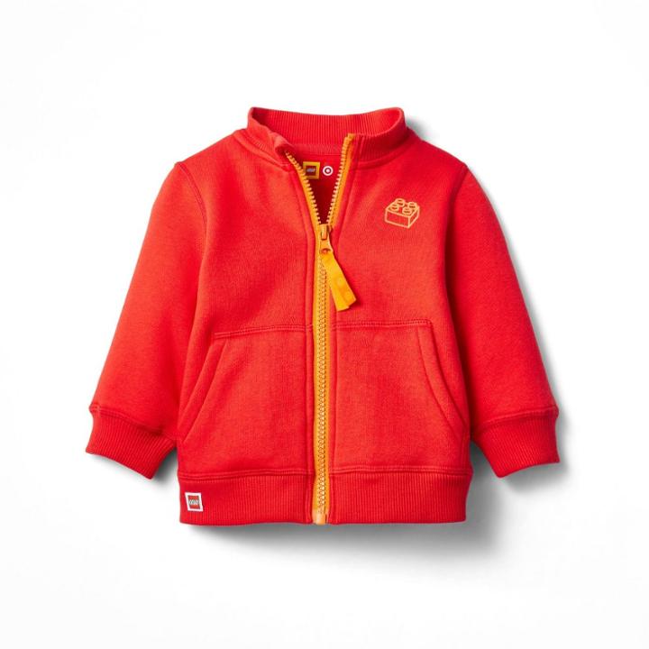 Baby Adaptive Brick Embroidered Track Zip-up Sweatshirt - Lego Collection X Target Red Newborn