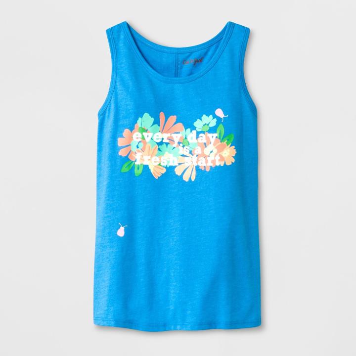 Girls' Fresh Start Graphic Tank Top - Cat & Jack Blue