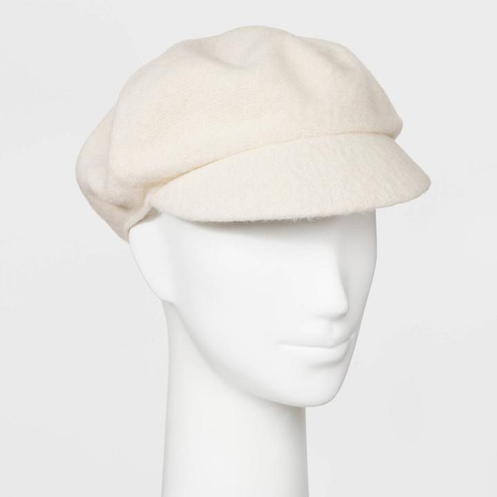 Women's Beret Hat - Universal Thread Cream, Size: