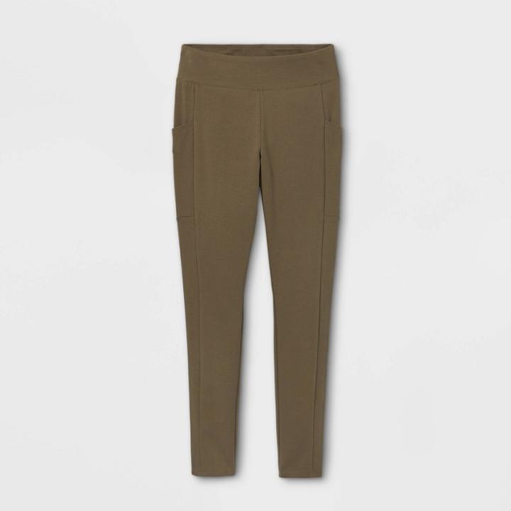 Girls' High-waisted Leggings - Art Class Olive Green