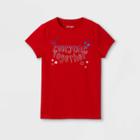 Girls' Everyone Together Graphic Short Sleeve T-shirt - Cat & Jack Red