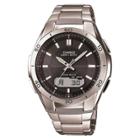 Men's Casio Waveceptor Solar Atomic Ana-digi Watch - Silver (wvam640d-1a)