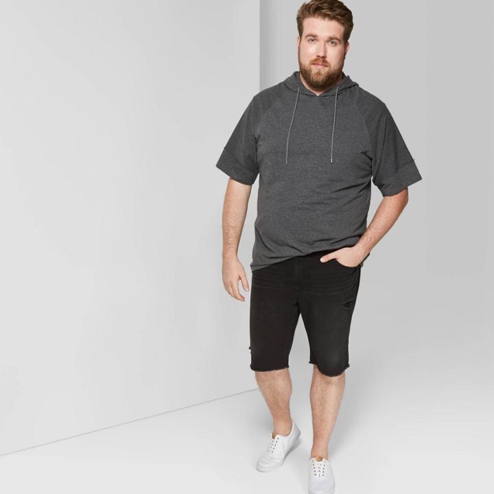 Men's Big & Tall 11.5 Mid-rise Jean Shorts - Original Use Black