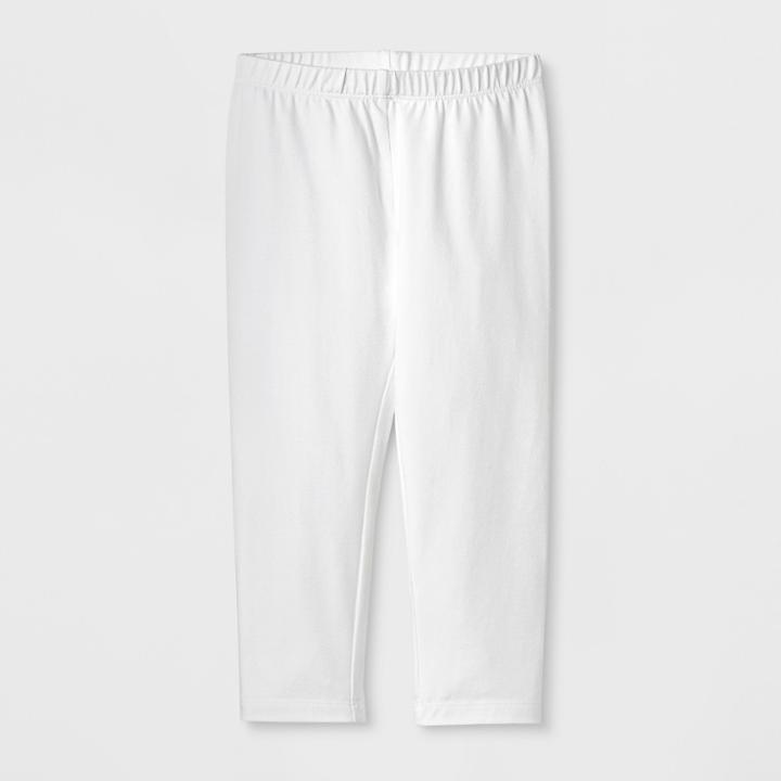 Girls' Capri Leggings Pants - Cat & Jack - White