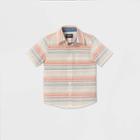 Petiteoshkosh B'gosh Toddler Boys' Short Sleeve Multi Striped Woven Button-down Shirt - Cream