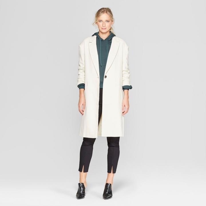 Women's Crombie Coat - Who What Wear Cream
