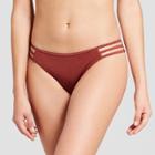 Women's Sun Coast Cheeky Strappy Bikini Bottom - Shade & Shore Copper