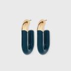 Acrylic J Hoop Earrings - A New Day Teal, Blue