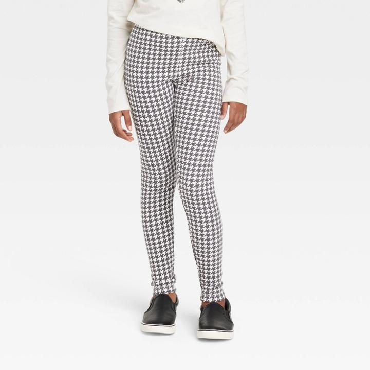 Girls' Cozy Lined Leggings - Cat & Jack Black/white