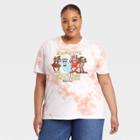 General Mills Women's Plus Size Halloween Creature Craving Short Sleeve Graphic T-shirt - Orange Tie-dye
