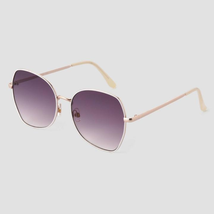 Women's Metal Butterfly Sunglasses - Universal Thread Gold