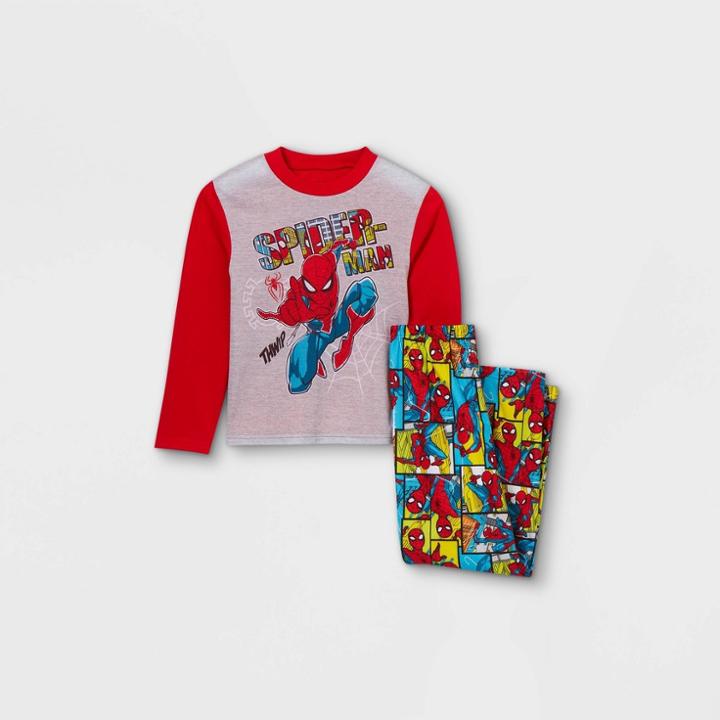 Boys' Marvel Spider-man 2pc Long Sleeve T-shirt & Pajama