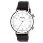 Simplify The 3300 Men's Leather-band Watch - Black/black