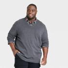 Men's Big & Tall V-neck Pullover - Goodfellow & Co Charcoal Gray