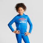 Umbro Girls' Fleece Logo Pullover Hoodie - Royal Blue