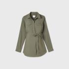 Maternity Long Sleeve Utility Shirt - Isabel Maternity By Ingrid & Isabel Olive Green Xs, Green/green