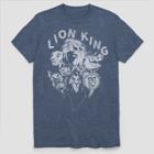 Men's Disney The Lion King Heads Off Short Sleeve Graphic T-shirt - Navy Heather