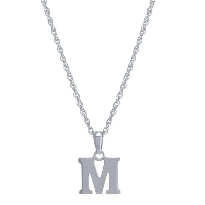Target Women's Sterling Silver Initial Pendant - M (18), Size: Medium, Sterling