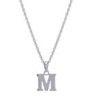 Target Women's Sterling Silver Initial Pendant - M (18), Size: Medium, Sterling