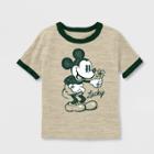 Toddler Boys' Mickey Mouse St. Patrick's Day Graphic Short Sleeve T-shirt - Cream