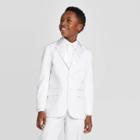Oxford Boys' Long Sleeve Tuxedo Jacket - White