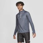 Umbro Men's Quarter Zip Pullover - Carbon Black Beauty
