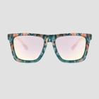 All In Motion Women's Square Sunglasses With Mirrored Polarized Lenses - All In