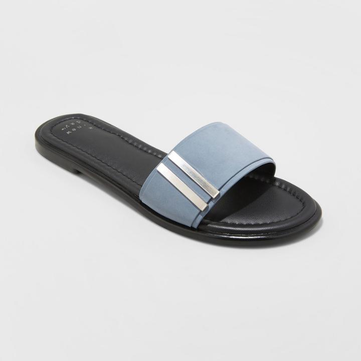 Women's Tess Slide Sandals - A New Day Blue