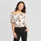 Women's Ruffle Short Sleeve Blouse - Knox Rose Off White Xs, Women's,
