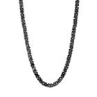 Men's Crucible Stainless Steel Flat Byzantine Necklace - Black