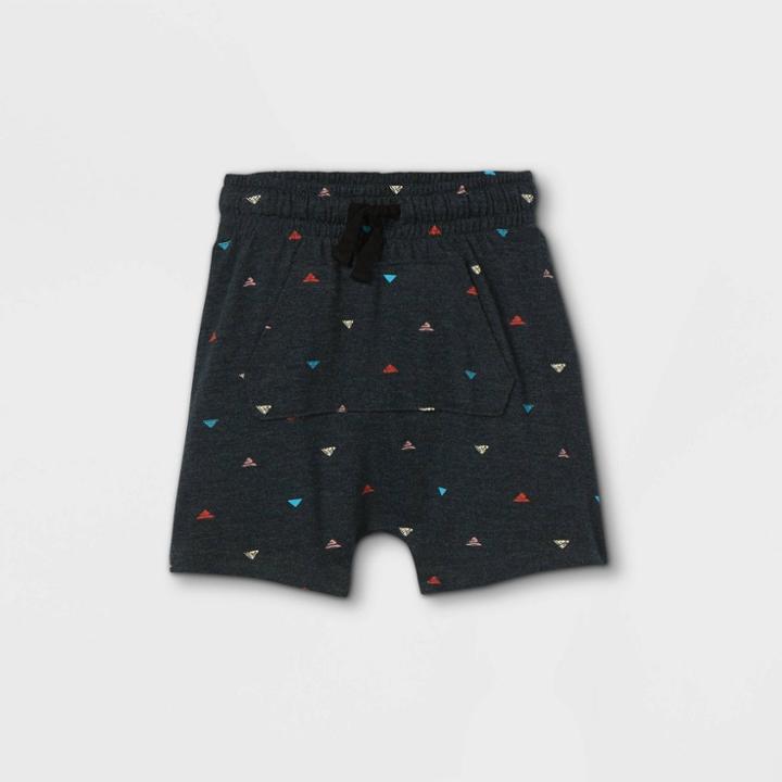 Toddler Boys' Printed Jersey Knit Pull-on Shorts - Cat & Jack Black