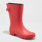 Women's Vicki Mid Rain Boots - A New Day Red