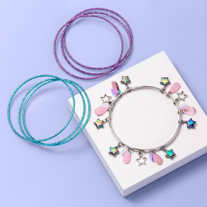 Girls' 7pk Bangle Set - More Than Magic Purple/teal,