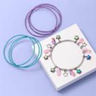 Girls' 7pk Bangle Set - More Than Magic Purple/teal,