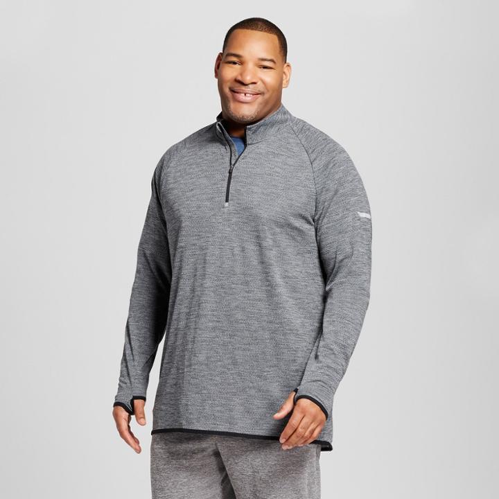 Men's Big & Tall Run 1/4 Zip Layer Pullover - C9 Champion Railroad Gray