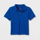 Toddler Boys' Short Sleeve Pique Uniform Polo Shirt - Cat & Jack Blue