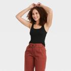 Women's Square Neck Tank Top - A New Day Black